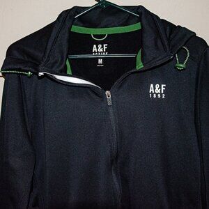 Abercrombie and Fitch Full Zip Active  Hoodie Jacket Mens Med Navy Blue